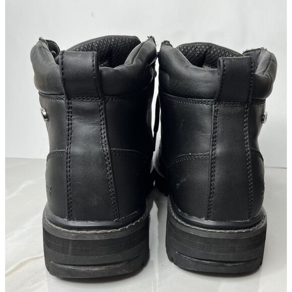 Skechers Utility BLACK Leather Work Boots Men Sz 11 4473